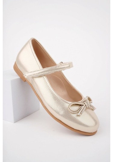 Epaavm - Bıyık Fiyonk Altın Star Kız Çocuk Ayakkabı - Onr1510 Altın