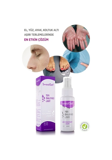 SweatSet El Ayak Yüz Koltuk Altı Terleme Sprey 60 ML