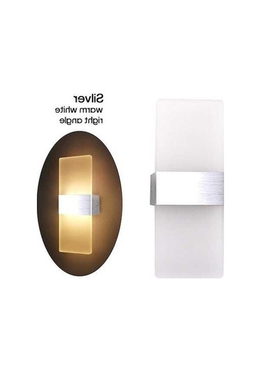 Novahub Akrilik Led Piyano Tuşu Duvar Lambası - Gümüş, Sıcak Beyaz - 101x55x71mm Yatak Odası, Otel Dekorasyonu Diğer