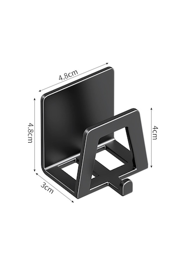 Suntek 4 Parça Tencere Kapağı Tutucu Duvara Monte Yerden Siyah