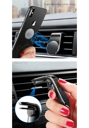 L Model Araç İçi Telefon Tutucu Havalandırmaya Giren Mıktanıslı