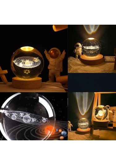 Wezone Usb Şarjlı Gezegen Tasarımlı Işık Küresi - Romantik Hediye Ve Dekor Diğer