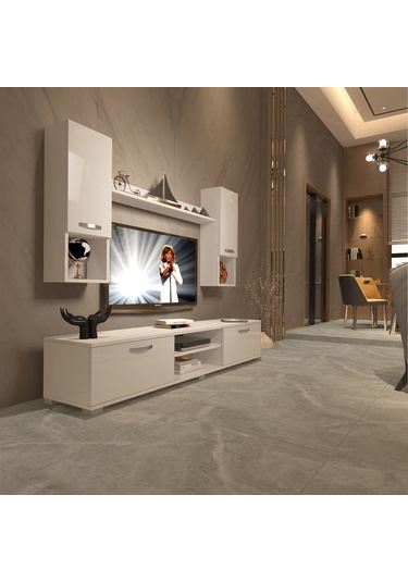 Decoraktiv Eko 5da Mdf Dvd Tv Ünitesi Tv Sehpası Beyaz