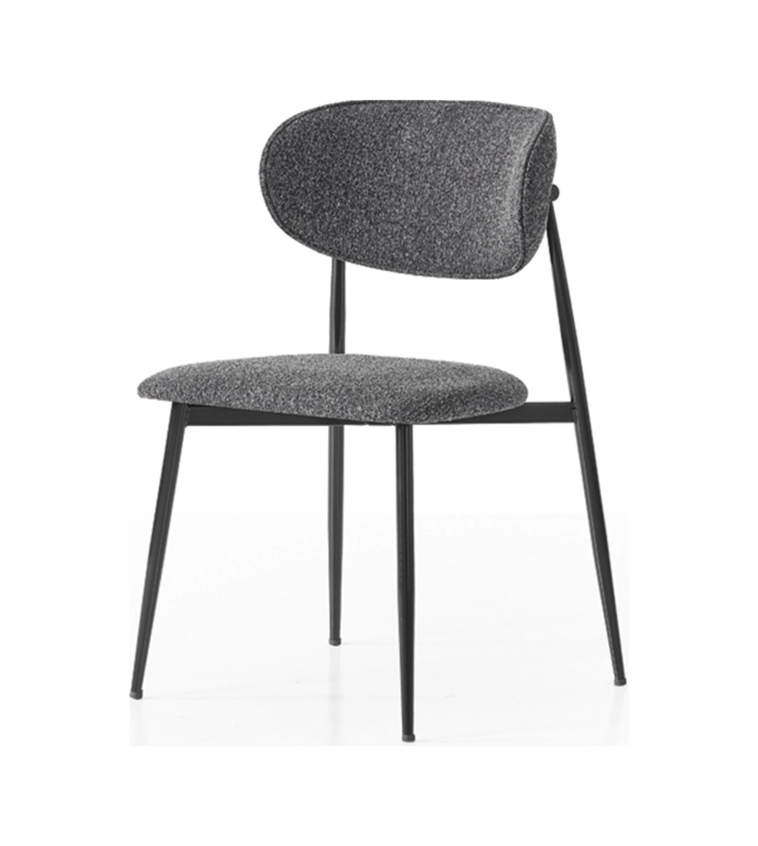 Dengema Laila S80 Sandalye Antrasit Kumaş, Siyah Metal Ayak Antrasit - Siyah Ayak