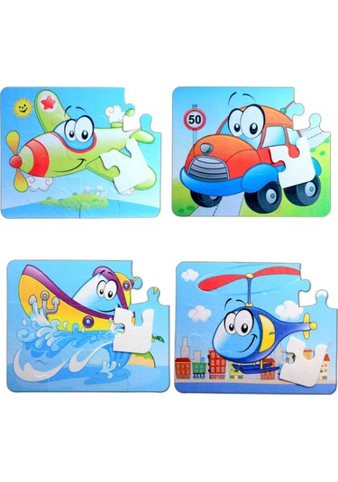 4 Set 48 Parça Tox Uçak. Araba. Tekne Ve Helikopter 3+ Keçe Yap