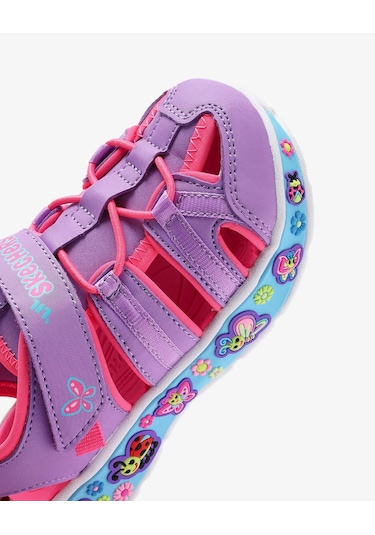 Skechers Play Scene Splash - Cute Crew Küçük Kız Çocuk Mor Sandalet 303162n Lvmt Mor