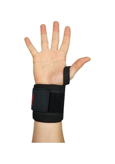 Musclecloth Pro Wrist Wraps 2'Li Paket-Kırmızı-Siyah
