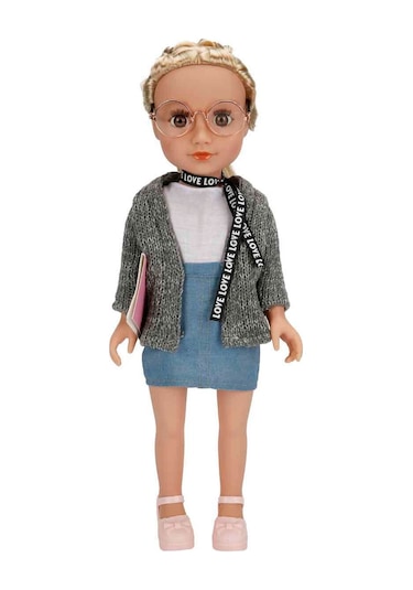 Gündelik Kıyafetli Moda Bebeği 40 Cm Eklemli Şık Kız Bebek