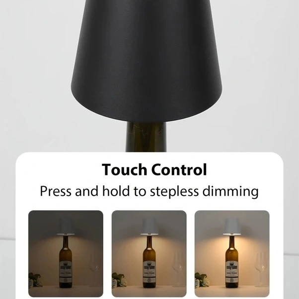 Fastbuy Beyaz Yaratıcı Şişe Gömülü Usb Şarjlı Ayarlanabilir Parlaklık Renkli Bar Masa Lambası Beyaz