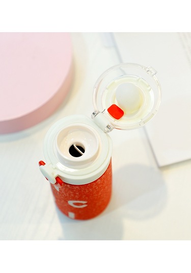 Tuomeng Yeni Sıçrama Kapaklı Yalıtımlı Su Bardağı Buzlu Uygun Düşme Önleyici İngiliz Bardağı 350ml C Mavi