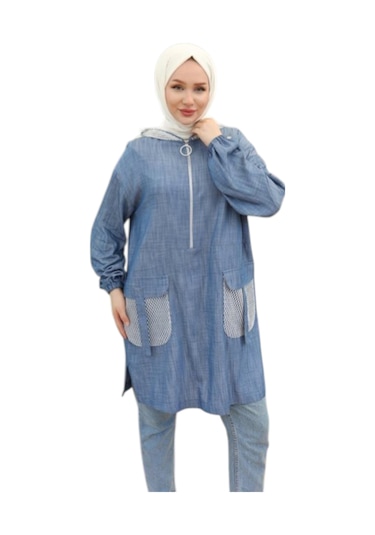 Armine Kot Mavi Tunik 473 İndigo
