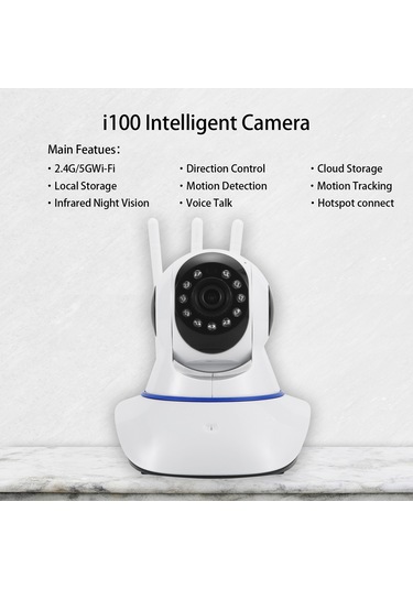 Samdoo Akıllı Wifi Bebek/pet Kamerası: 1080p Gece Görüşlü, Hareket Takipli, 2 Yönlü Sesli Ev Güvenlik Sistemi