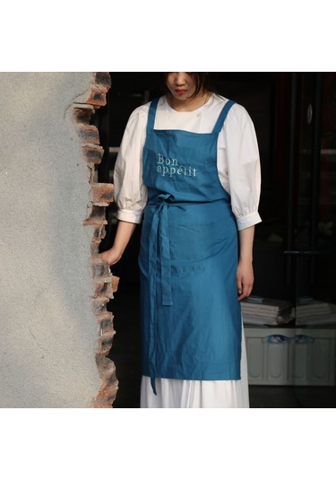 Yuntech01 Kahve Rengi Japon Stil Antrenörlü, Yağa Ve Kirdirici Dayanıklı, Harf Desenli, Kollüksüz Mutfak Fırın Apronu