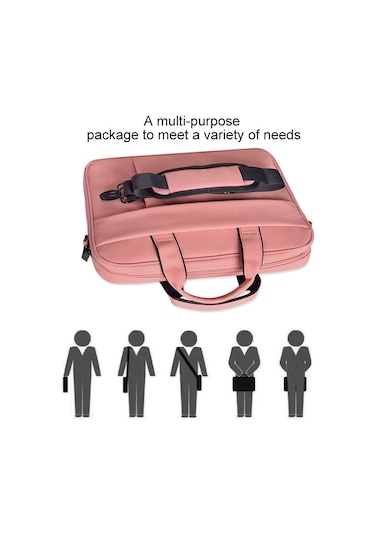 Dj03 Su Geçirmez Anti-çizik Anti-hırsızlık 13.3 İnç Dizüstü Bilgisayarlar İçin Tek Omuz Çanta, Bavul Kemeri İle Lacivert Siya