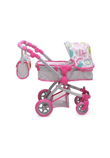 Nano Oyuncak Bebek Arabası Pink Rose