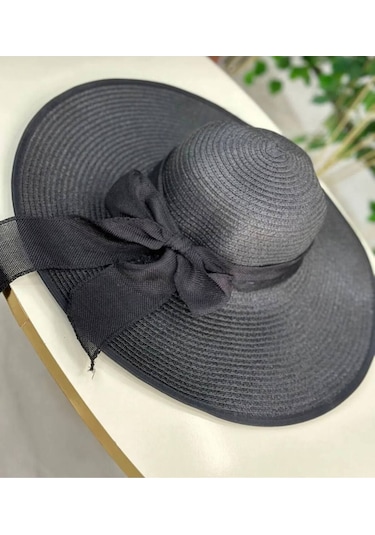 Aysbutk Hasır Şapka 56-58 Cm Siyah