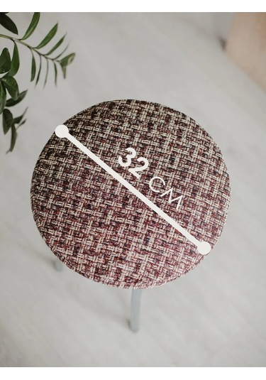 Iv-trik-stail Kare Tabure/stul İçin Yuvarlak Yastık 32 Cm Goblen 35958251 Kahverengi