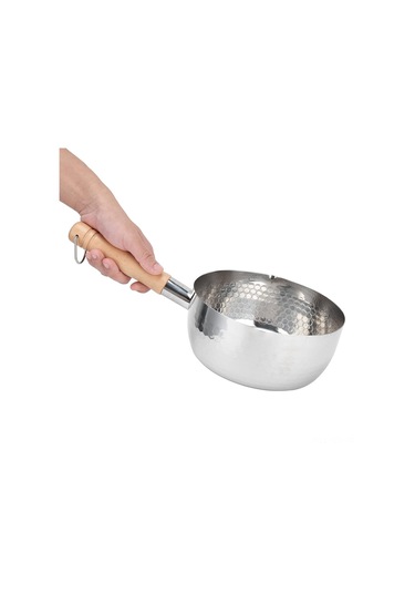 Yaozixa Paslanmaz Çelik 20cm Derin Tencere - Yapışmaz, Ahşap Saplı, Çok Amaçlı Mutfak Tenceresi Gümüş