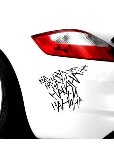 Ha Ha Ha Sticker - Joker Batman Gotham City Sticker - Araba Oto Motosiklet Karavan Sticker - 00042 15x14 Cm