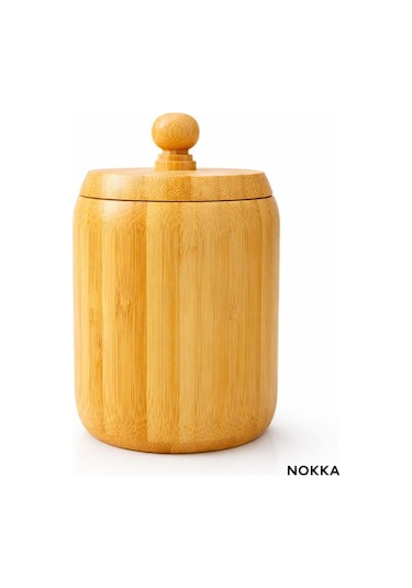 Bambu Kapaklı Kavanoz, Baharatlık Küçük Boy 11x8 Cm Diğer