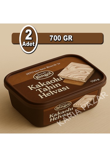 Bingöl Kakaolu Tahin Helvası 700 G X 2 Avantajlı Paket