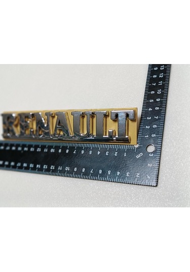 Renault Clio 2 1998 2012 Uyumlu 175mm Renault Krom Bagaj Yazısı Tırnaklı Ve Bantlı