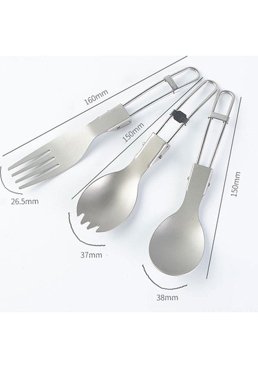 Dofolink Kamp Ve Seyahat İçin Taşınabilir Çelik Katlanabilir Kaşık-çatal, Dışarıda Yemeğe Uygun, Hafif Ve Dayanıklı Çok Renkli