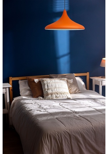 45 Cm Çaplı Champion Xl Turuncu Avize Tekli Sarkıt Lamba Cafe Restoran Salon Mutfak Avizeleri Turuncu