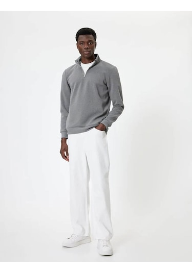 Koton Erkek Sweatshirt Antrasit 5wam70041mk 25ky59000123 Y5903 Antrasit