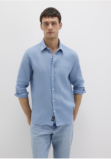 Mavi - Mavi Keten Gömlek 0211466-70731 Mavi