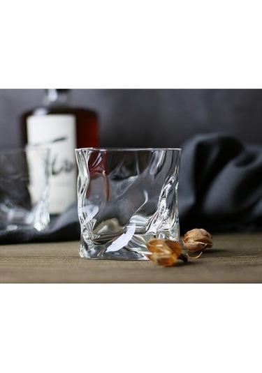 1 Adet Sanat Tasarım Kırpma Viski Tumbler Cam Düzensiz Kıvrımlar Verre Vodka Kupalar Kişilik Brendi Snifters Buzlu Viski Kaya Cam Eski Moda Cam Şeffaf Açık Gri