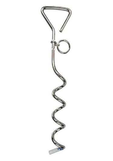 Nunbell Köpekler  İçin Bahçe Bağlama Kazığı Galvanize 40 Cm