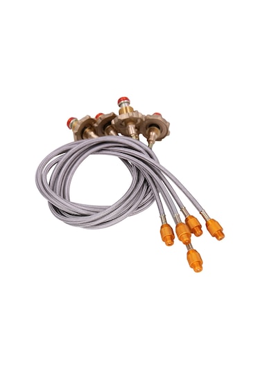 Lemestar Outdoor Kamp Çadır Ocağı Gaz Tankı Bağlantı Hortumu, Evrensel Uyumlu, Çelik Dokuma, Güvenli Ve Dayanıklı, Tekli/çiftli Seçenekli Gümüş