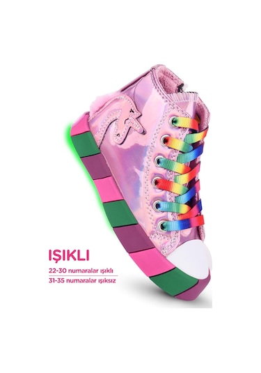 Kaptan Junior Ortopedik Unicorn Işıklı Kız Sneakers Balfk 500 001