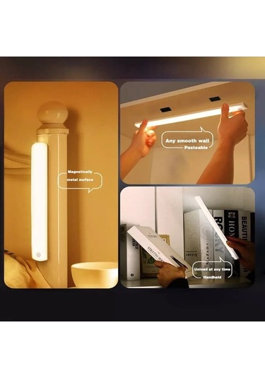 Novahub 2022 Beyaz Şarj Edilebilir İnsan Zekası Algılama Led Gece Lambası, 20cm 2pcs, Dolap Ve Koridor Işığı Beyaz