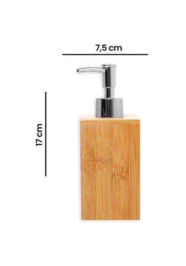 Lorin Bambu Sıvı Sabunluk Açık Kahverengi