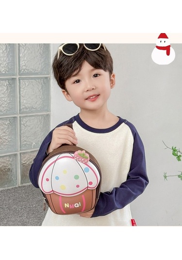 Ebitda Sevimli Çapraz Çocuk Cupcake Göğüs Çantası, Kahverengi, Sanbuyos, Erkek/kız Kahverengi