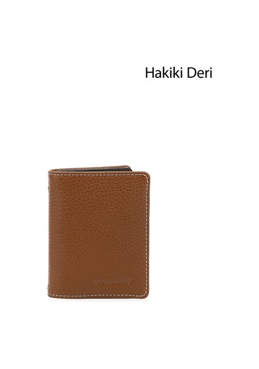 Gönderir Tabaya Kahve Gön Hakiki Deri Unisex Kartlık 06499 Taba - Kahverengi