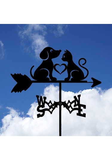 Homyl Rüzgar Gülü Yönü Göstergesi Metal Süs, Bahçe Dekoru