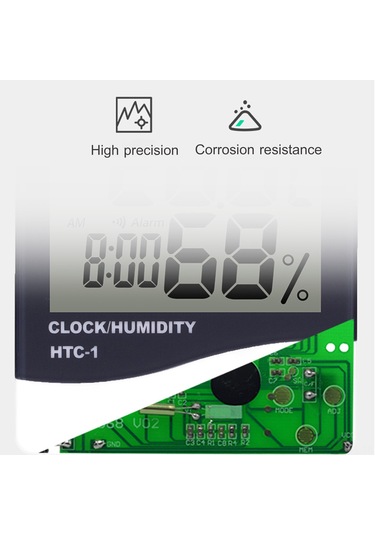 Dofolink Ev İçin Dijital Sıcaklık Ve Nem Ölçer Htc-1 - Duvar Veya Tepe Montajlı, Maksimum-minimum Belleği, Pil Dahil Değil