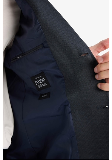 DeFacto Slim Fit Dar Kesim Astarlı Blazer Ceket W9254AZ25SPNV179