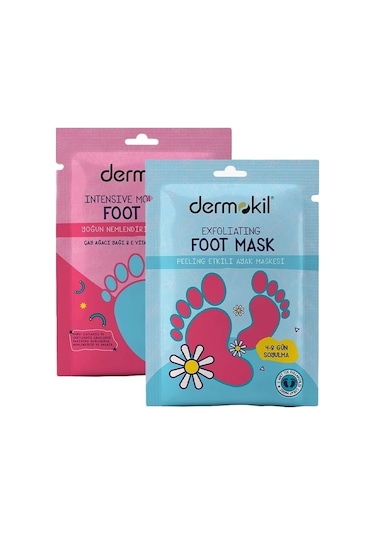 Dermokil Peeling Etkili Soyulabilir Ayak Maskesi 30 ML + Yoğun Nemlendirici Ayak Maskesi 30 ML