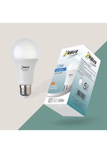 Orbus Premium 13w E27 1300lm Ampul - 6500k Beyaz Işık