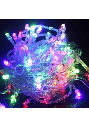 MULTİ COLORS LED LİGHT 10 METRE RENKLİ LED IŞIK RENKLİ İP LED IŞIK KABLO IŞIK 220V FİŞLİ RENKLİ IŞIK Çok Renkli