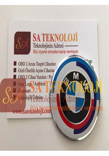Bmw direksiyon logo 47 mm Aliminyum(NewType Mavi-Beyaz)