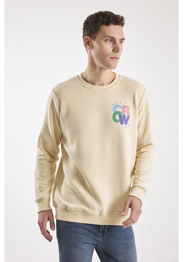 The Colour Ekru O-yaka Sweatshırt Ekru