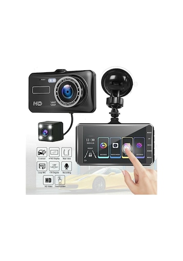 Mb-300 1296p 4" Ips Dokunmatik Ekran Araç İçi Çift Kamera Gece Gö