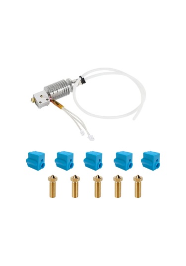 Nayomiglow Anycubic Vyper İçin Hotend Kiti, Vyper 3d Yazıcılar İçin 5 Adet Silikon Çorap Ve Nozullu 3d Yazıcı Montajlı Hotend Kiti