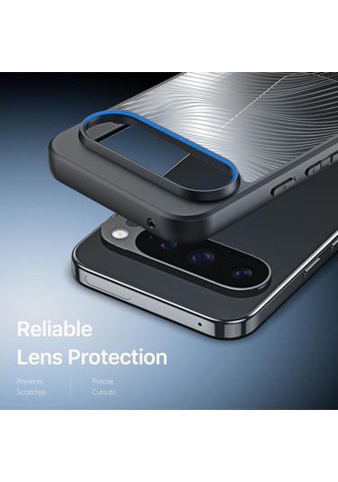 Google Pixel 10 Pro Xl Dux Ducıs Aimo Serisi Tpu Pc Buzlu Hissediyorum Telefon Kılıfı Siyah Siyah