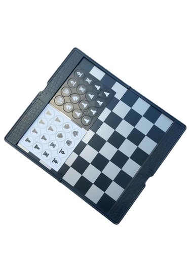 Dolıty Cep Manyetik Seyahat Satranç Seti Yuvarlak Para Oyuncak